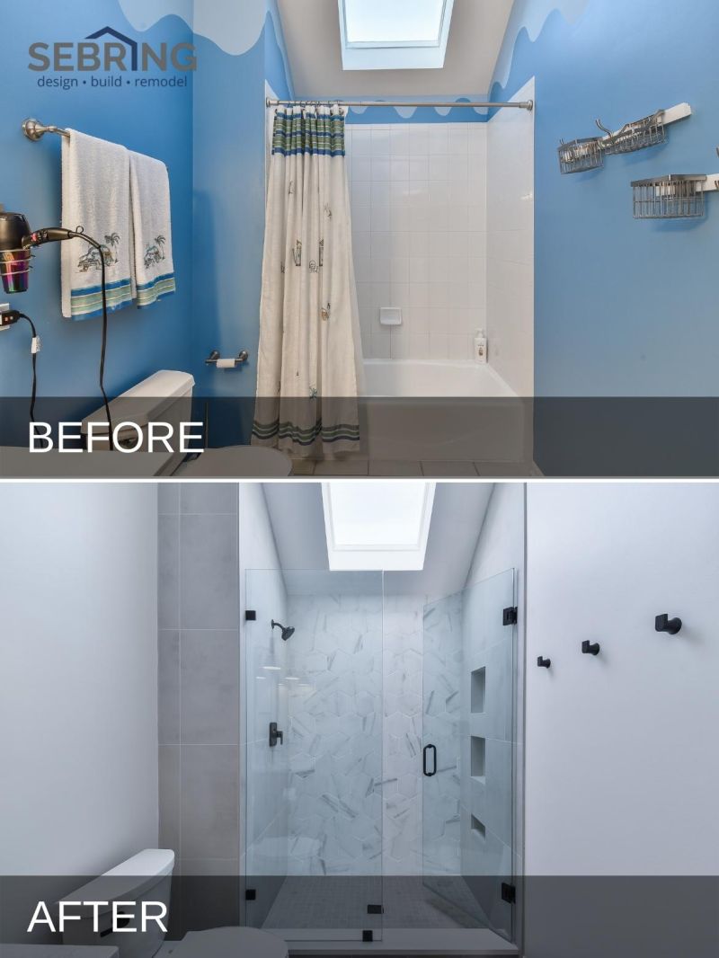 Jennifer & Craig's Batavia Hall Bathroom + Powder Room Before & After ...