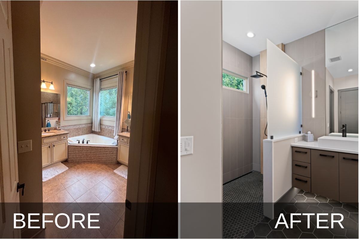 Laura & Bob's Master Bathroom Remodel Before and After Pictures