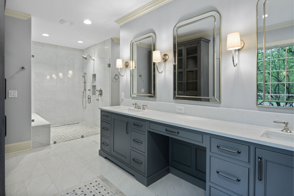 Luxury Bathroom Remodeling with His and Hers Sink