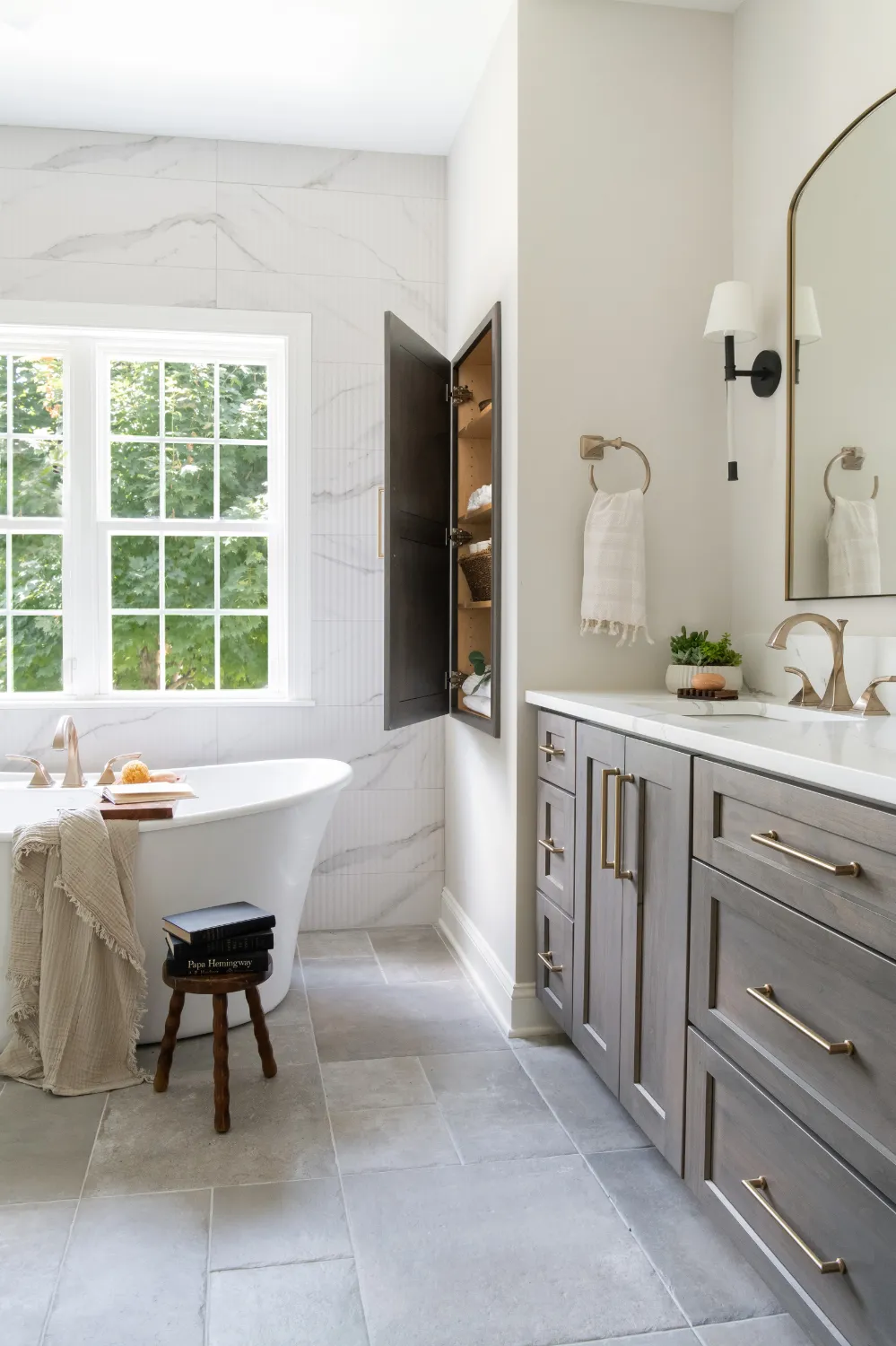 Clean and Elegant Primary Bathroom