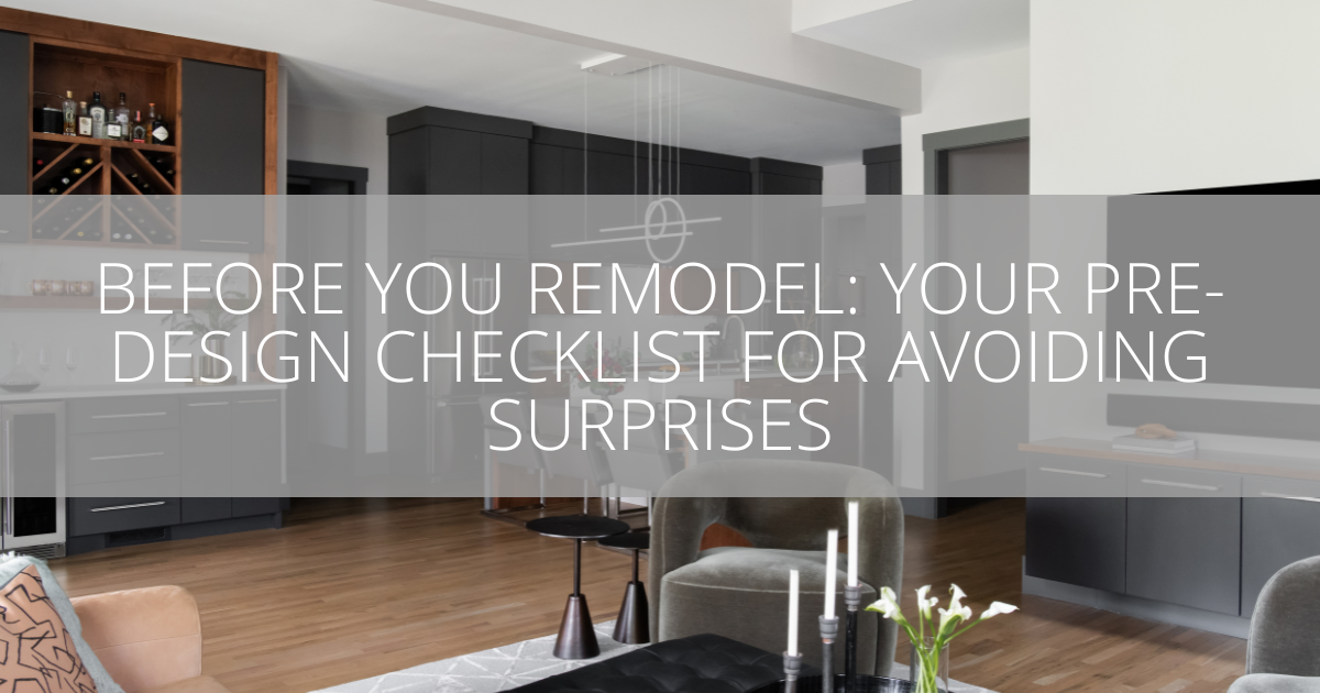 Pre-Design Checklist