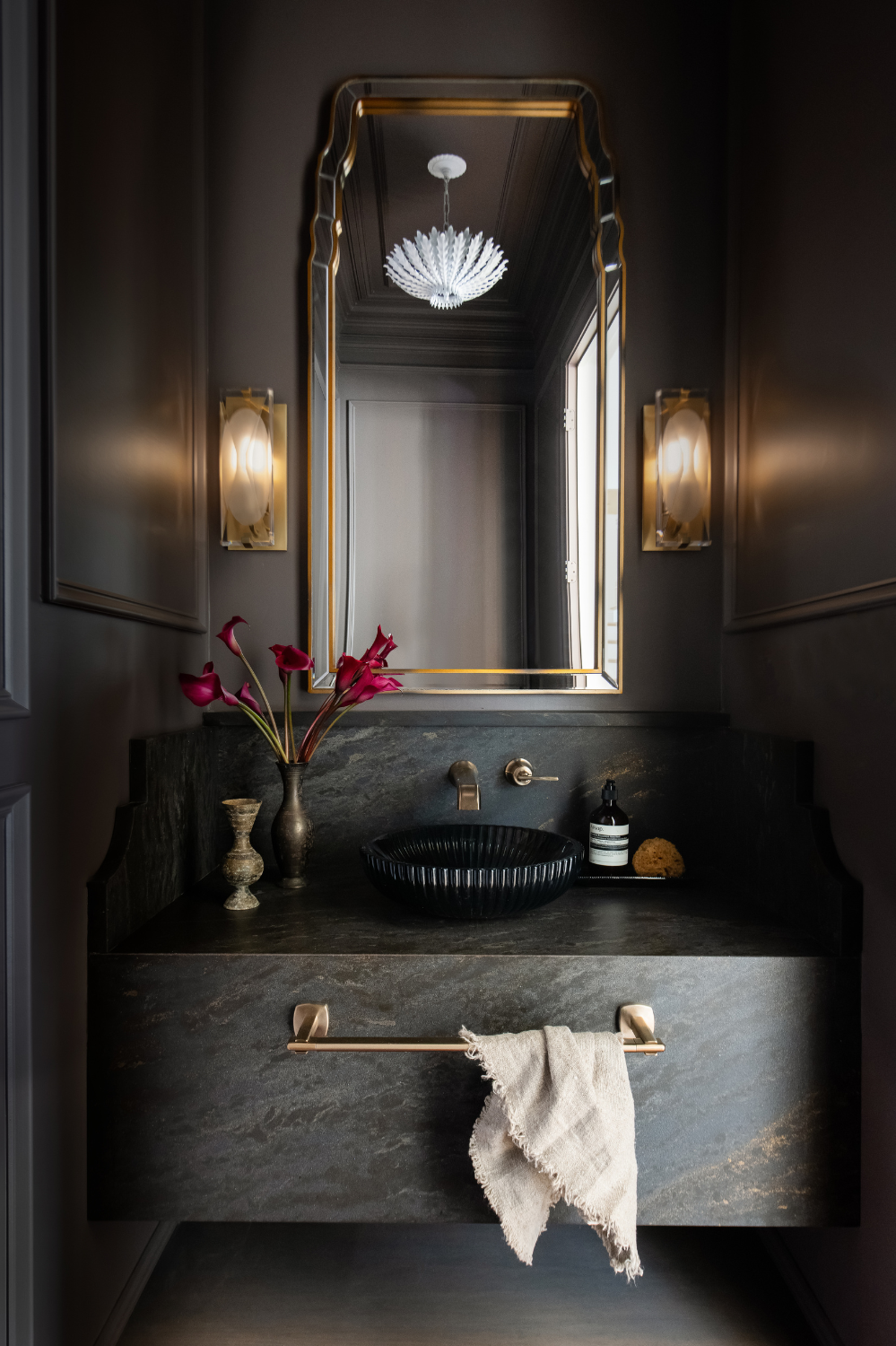 Dark Luxe Powder Room Remodel