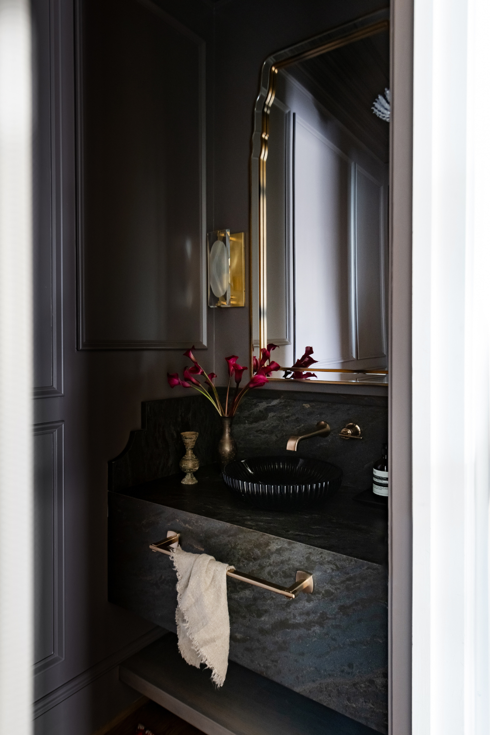 Dark Luxe Powder Room Remodel