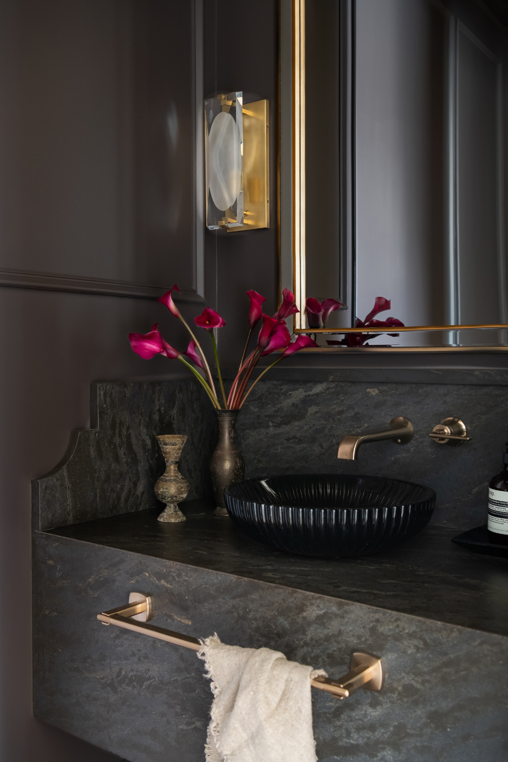 Dark Luxe Powder Room Remodel