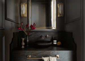 Dark Luxe Powder Room Remodel